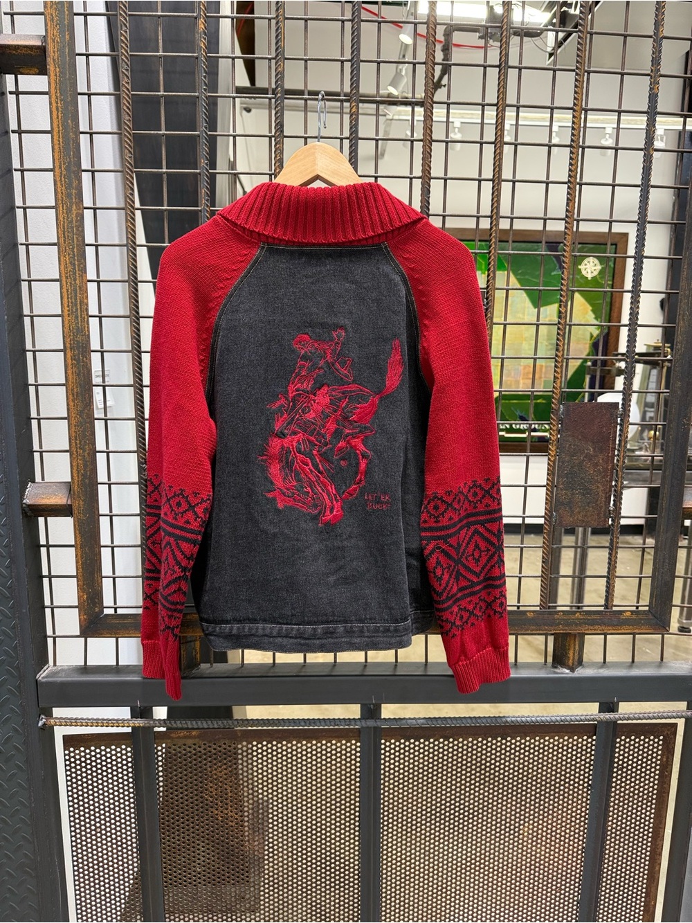 Pendleton Red & Black Graphic Crewneck Sweater